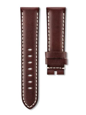 Delma 22mm Large Matte Leather Strap - Brown
