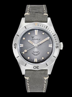 Super-Squale Grey Dive Watch - Leather