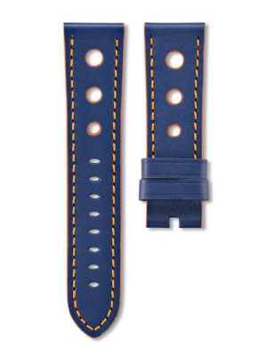 Delma 24mm Racing Leather Strap - Blue