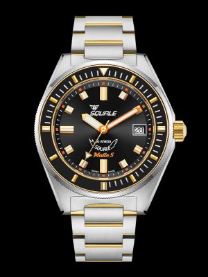 Squale Matic S Two Tone Dive Watch - Bracelet
