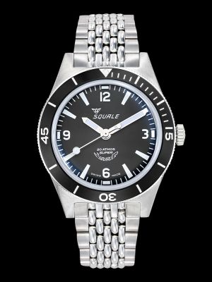 Super-Squale Black Arabic Dive Watch - Bracelet