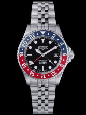 Davosa Ternos Diver GMT Dive Watch Blue-Red / Pentalink